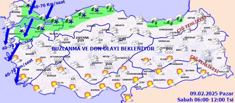 9 ŞUBAT HAVA DURUMU: Bugün hava nasıl olacak İstanbulda kar ne zaman yağacak İstanbul, Ankara, Konya, Nevşehir, İzmir 9 Şubat hava durumu