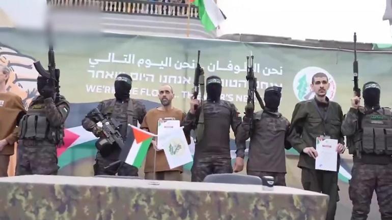 HAMAS PAYLAŞTI: 3 esirin Gazzedeki tünelden görüntüsü