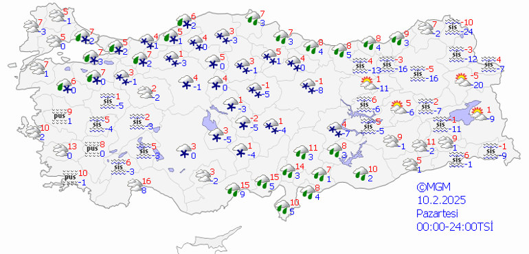 10 Şubat 2025 Hava Durumu: Bugün Hava Nasıl Olacak Meteorolojiden Kar, Yağmur ve Fırtına Uyarısı