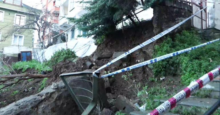 Yer: Beykoz… İstinat duvarı çöktü, 2 bina boşaltıldı