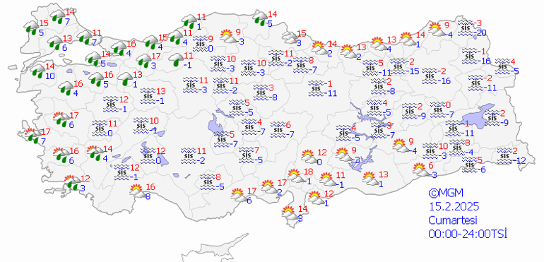 15 ŞUBAT 2025 HAVA DURUMU: Hafta Sonu Hava Nasıl Olacak Meteoroloji ve AKOM’dan Yeni Uyarı