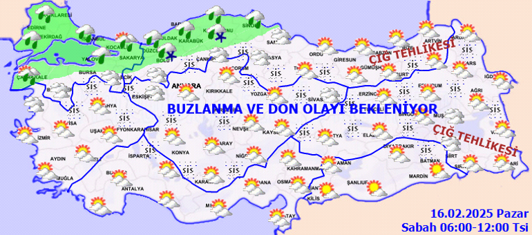 16 ŞUBAT HAVA DURUMU: Bugün hava nasıl olacak İstanbulda kar ne zaman yağacak İstanbul, Ankara, Konya, Nevşehir, İzmir 16 Şubat hava durumu