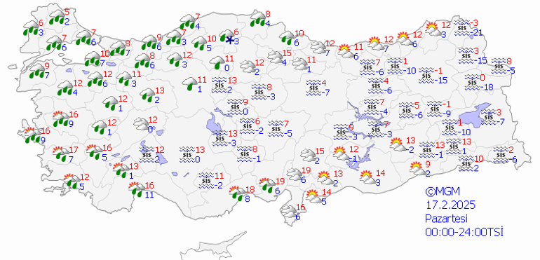 17 Şubat 2025 Hava Durumu: Bugün Hava Nasıl Olacak Batı İlleri İçin Sağanak Yağış Uyarısı