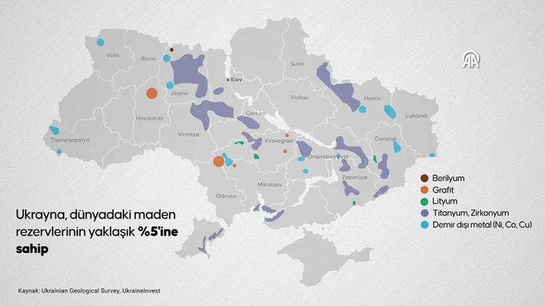 Trumpın Ukrayna’da istediği değerli madenler ne