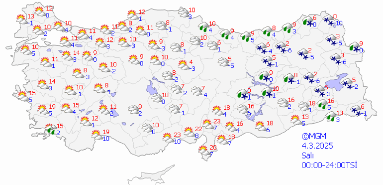 4 Mart 2025 Hava Durumu: Meteoroloji’den Kar ve Yağmur Uyarısı İstanbul’da Hava Nasıl Olacak