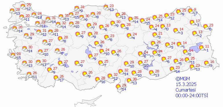 Son dakika hava durumu tahminleri Hafta sonu (15 Mart) hava nasıl olacak Bahar havasında son günler