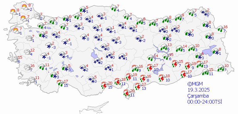 19 Mart Hava Durumu: Kış Geri Döndü Meteoroloji’den Kar ve Yağmur Uyarısı