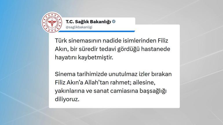 Son Dakika Haberi: Usta sanatçı Filiz Akın hayatını kaybetti Vasiyeti üzerine sessiz sedasız defnedildi