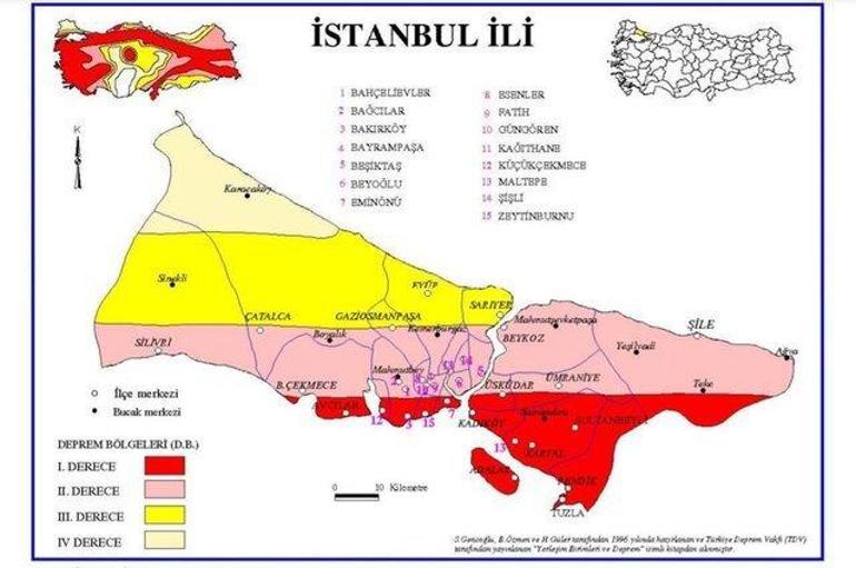 İSTANBUL DEPREM RİSKİ HARİTASI 2025: İSTANBUL’DAN GEÇEN FAY HATLARI İstanbul’da deprem riski yüksek ilçeler hangisi