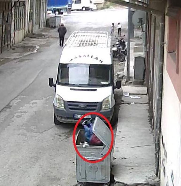 2 yaşındaki çocuk pencereden çöp konteynerine düştü