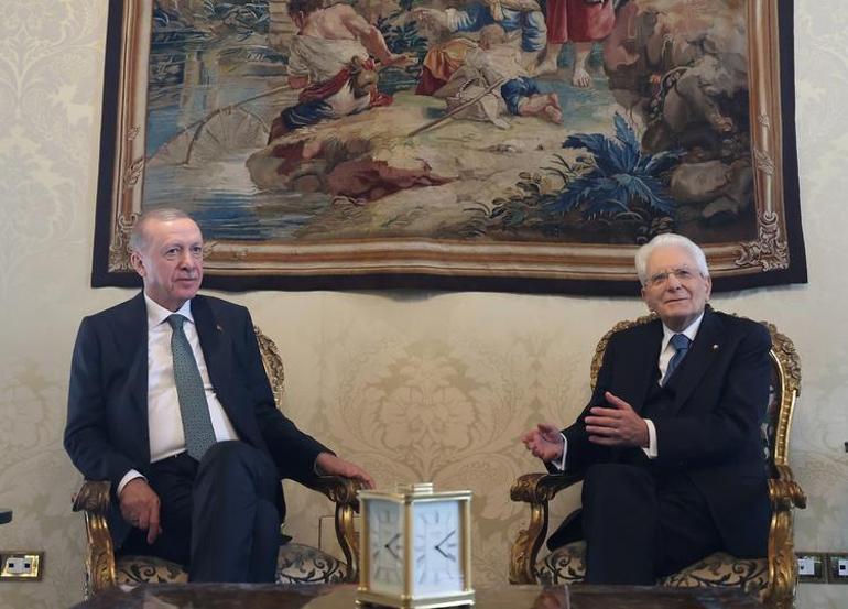 Cumhurbaşkanı Erdoğan, İtalya Cumhurbaşkanı ile görüştü