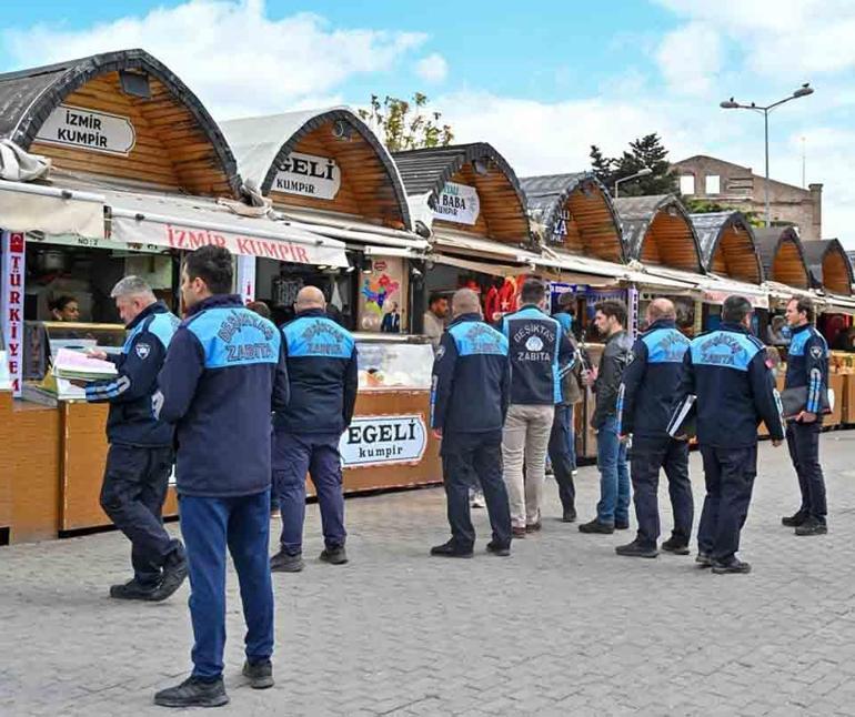 Beşiktaştaki kumpircilere hanutçuluk operasyonu: 4 işletme kapatıldı