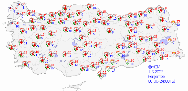 1 MAYIS’TA HAVA NASIL OLACAK Fırtına uyarısı İstanbul için saat verildi...