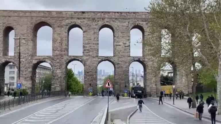 HABER... İstanbulda bazı yollar trafiğe kapatıldı 1 Mayıs için yoğun güvenlik önlemleri
