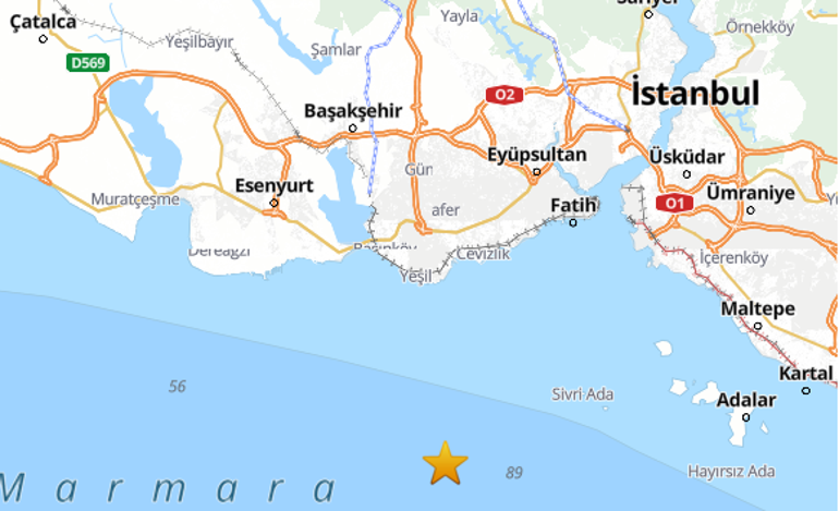 SON DAKİKA... İstanbul açıklarında 3.2 büyüklüğünde deprem