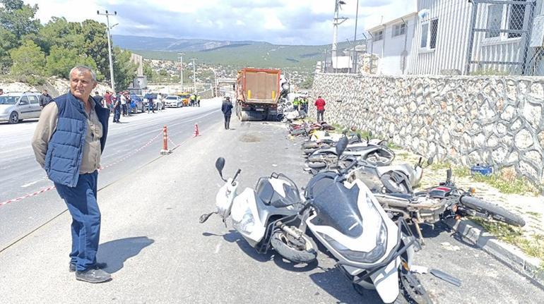 Mersinde kontrolden çıkan kamyon ortalığı savaş alanına çevirdi