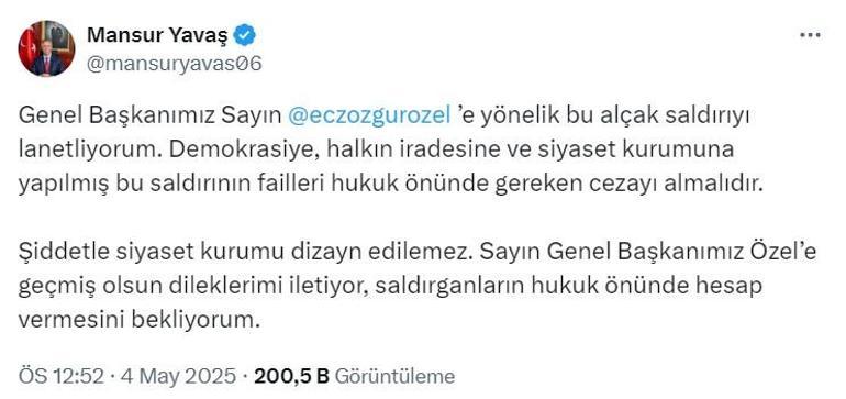 SON DAKİKA | CHP lideri Özgür Özel AKM çıkışında yumruklu saldırıya uğradı