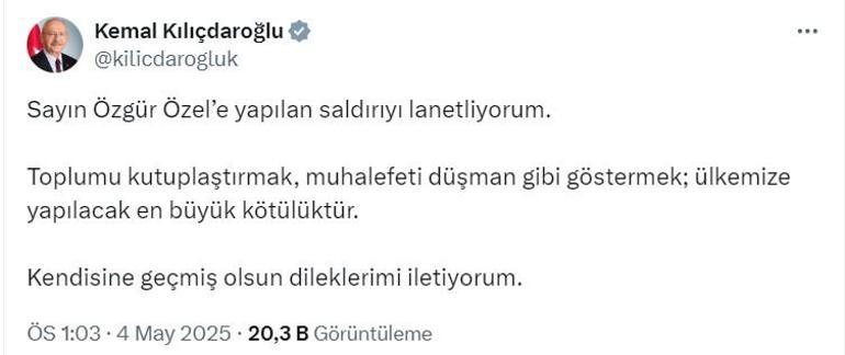 SON DAKİKA | CHP lideri Özgür Özel AKM çıkışında yumruklu saldırıya uğradı