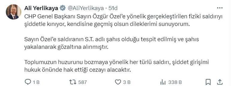 SON DAKİKA | CHP lideri Özgür Özel AKM çıkışında yumruklu saldırıya uğradı