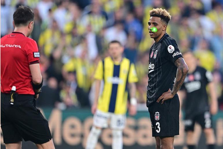 Gedsona lazer tutan taraftara gözaltı