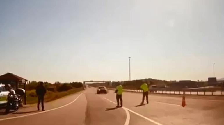 Dur ihtarına uymadı, polise çarptı Kaçan sürücü saklandığı menfezde yakalandı