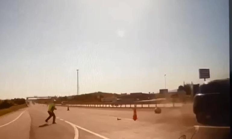 Dur ihtarına uymadı, polise çarptı Kaçan sürücü saklandığı menfezde yakalandı
