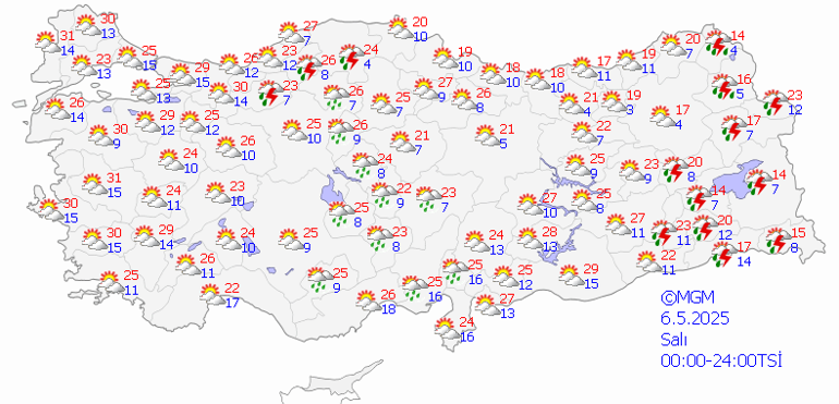 6 Mayıs Hava Durumu: Sıcaklıklar Artıyor Bugün Hava Nasıl Olacak