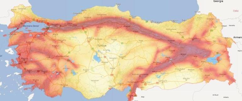Türkiyede toplam 485 diri fay segmenti bulunuyor