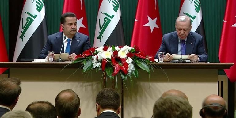 Irak Başbakanı Sudani Türkiyede... Cumhurbaşkanı Erdoğan: Bölgemizin geleceğinde teröre yer yok