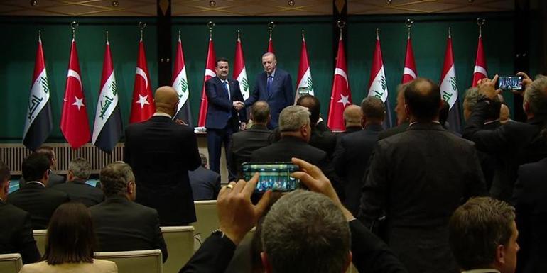 Irak Başbakanı Sudani Türkiyede... Cumhurbaşkanı Erdoğan: Bölgemizin geleceğinde teröre yer yok
