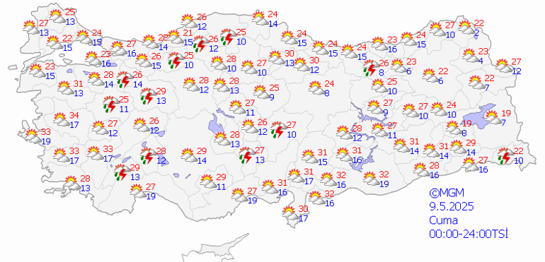 9 Mayıs 2025 Hava Durumu Tahminleri: Sıcaklıklar Düşüyor, Yağmur Geliyor Bugün Hava Nasıl Olacak
