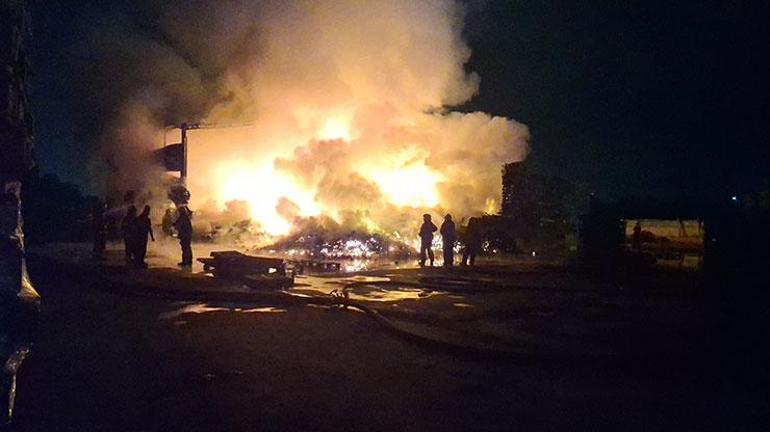 Bursada, palet fabrikasında yangın