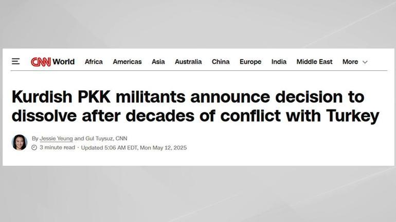 PKK’nın kendisi feshi dünya basınında