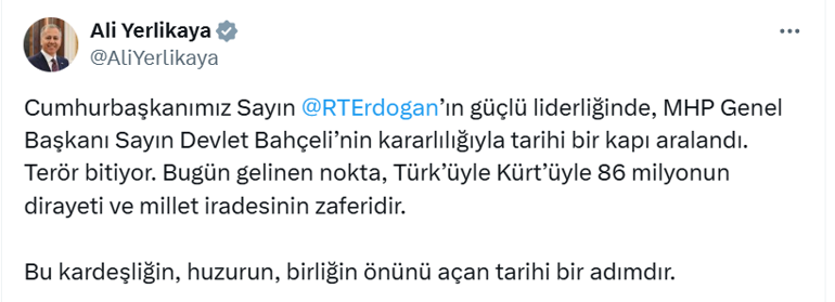 Terörsüz Türkiyede bir eşik daha aşıldı Bakan Yerlikaya o görüntülerle paylaştı: Tarihi bir kapı aralandı