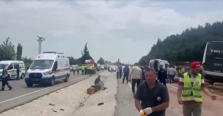 Çanakkalede 8 kişinin öldüğü kaza kamerada