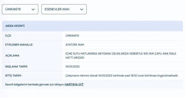 7 Saat Su Verilmeyecek 14 Mayıs İSKİ Su Kesintisi| İstanbulda Sular Ne Zaman Gelecek Üsküdar ve Ümraniye Su Kesintisi Ne Zaman Bitecek