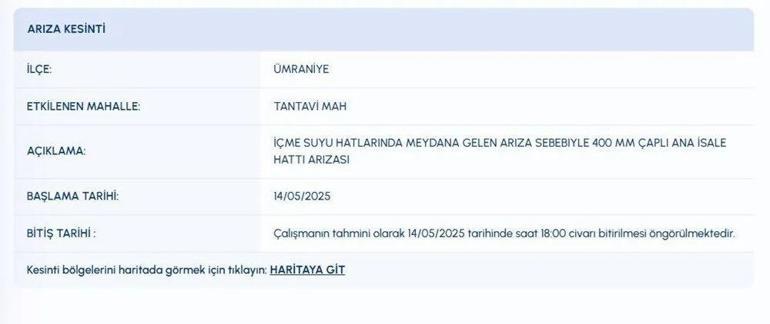 7 Saat Su Verilmeyecek 14 Mayıs İSKİ Su Kesintisi| İstanbulda Sular Ne Zaman Gelecek Üsküdar ve Ümraniye Su Kesintisi Ne Zaman Bitecek