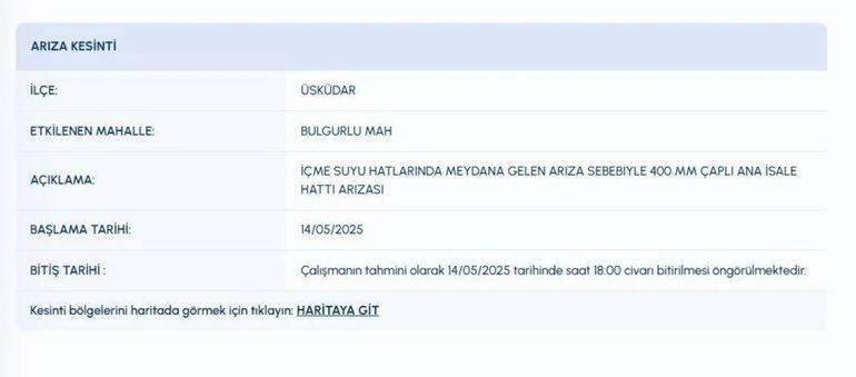 7 Saat Su Verilmeyecek 14 Mayıs İSKİ Su Kesintisi| İstanbulda Sular Ne Zaman Gelecek Üsküdar ve Ümraniye Su Kesintisi Ne Zaman Bitecek
