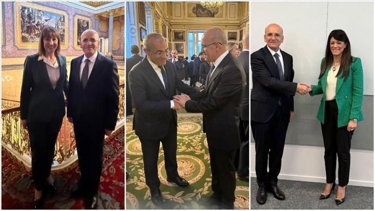 Bakan Şimşekten Londrada ikili diplomasi trafiği