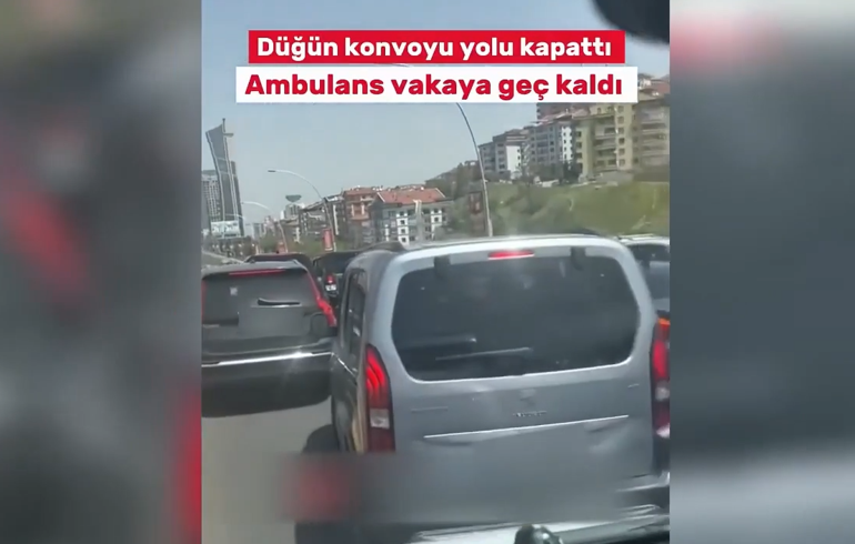 Ambulansa yol vermeyen düğün konvoyuna ceza yağdı Bakan Yerlikaya yeni kanun tasarısına dikkat çekti