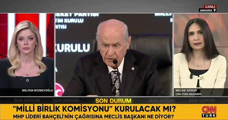 Milli Birlik Komisyonu kurulacak mı Bahçelinin çağrısına Meclis Başkanı ne diyor