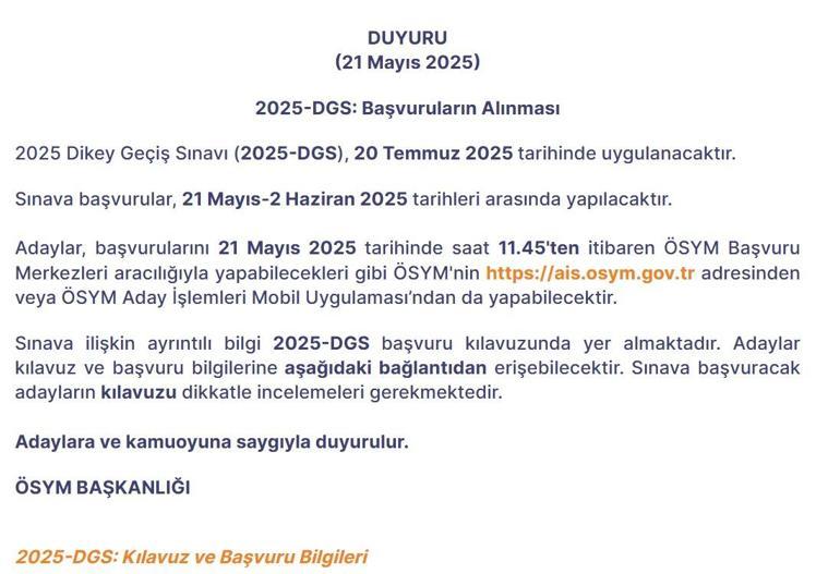ÖSYM DGS BAŞVURU: ÖSYM DGS Başvuruları Başladı Mı DGS Sınavı Ne Zaman, Başvuru Ücreti Ne Kadar Gözler ÖSYM’de