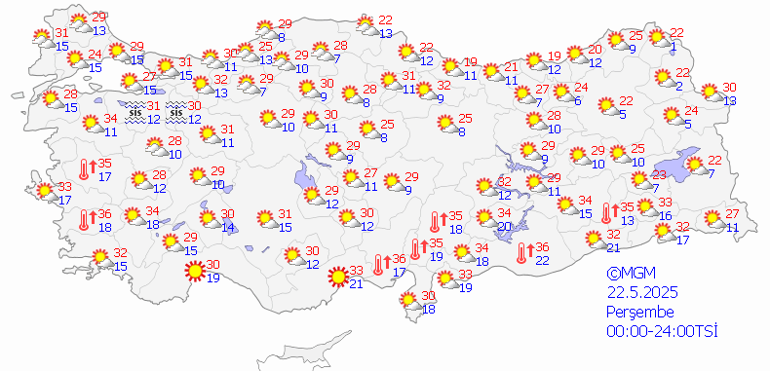 SON DAKİKA HAVA DURUMU TAHMİNLERİ: Bugün (22 Mayıs) hava nasıl olacak Meteoroloji duyurdu: Sıcaklıklar yükseliyor