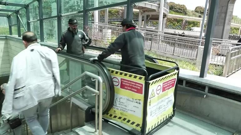 İstanbulda metro merdiveni çöktü