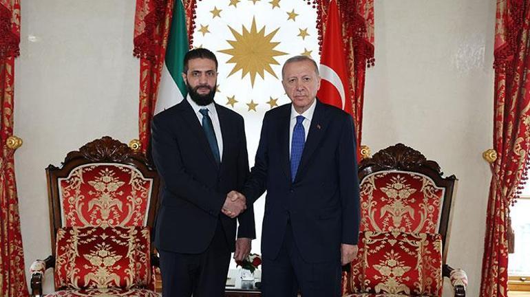 SON DAKİKA... Cumhurbaşkanı Erdoğan, Şara ile görüştü Dolmabahçede kritik zirve
