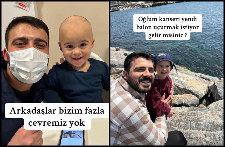 Kanseri yenen küçük Asaf’ın balonları gökyüzünde Bizim fazla çevremiz yok diye seslenen babanın çağrısını duyan binlerce vatandaş akın etti…