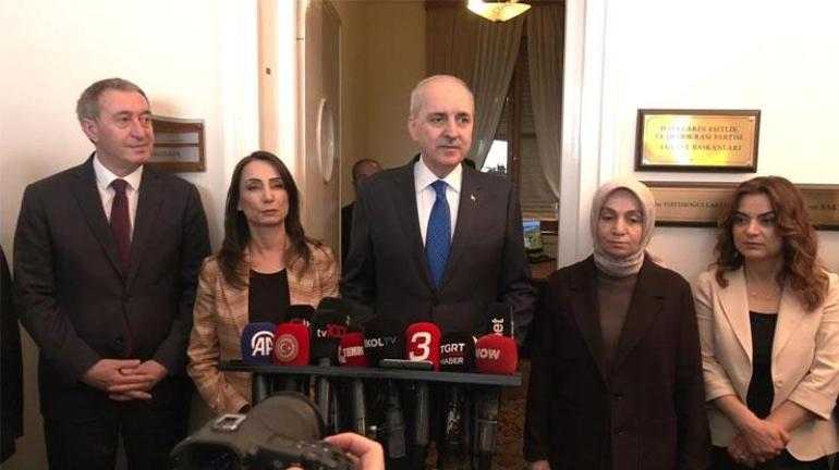 Numan Kurtulmuş, DEM Partiyi ziyaret etti