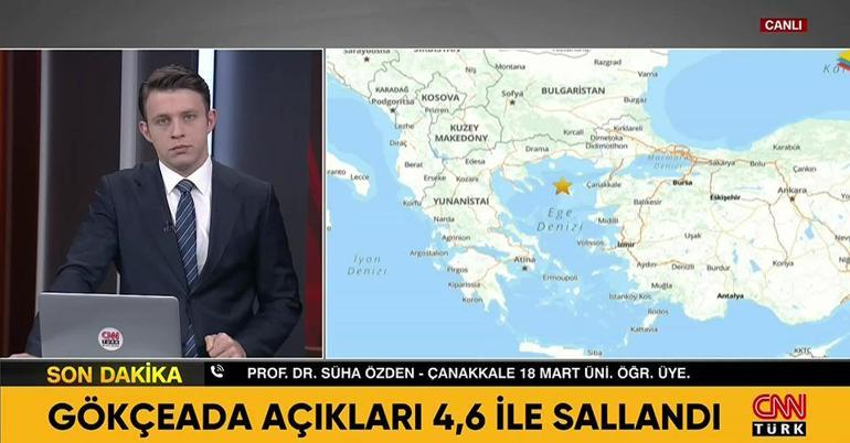 SON DAKİKA... Çanakkale açıklarında 4.6 büyüklüğünde deprem