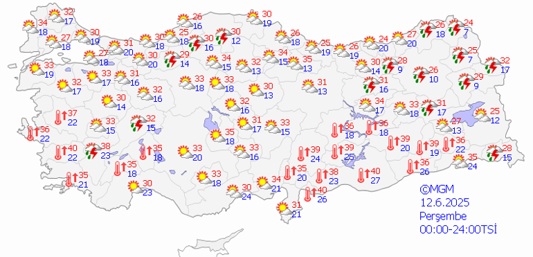 12 HAZİRAN 2025 HAVA DURUMU TAHMİNLERİ: İstanbul, Ankara, İzmir ve Diğer İllerde Bugün Hava Nasıl Olacak
