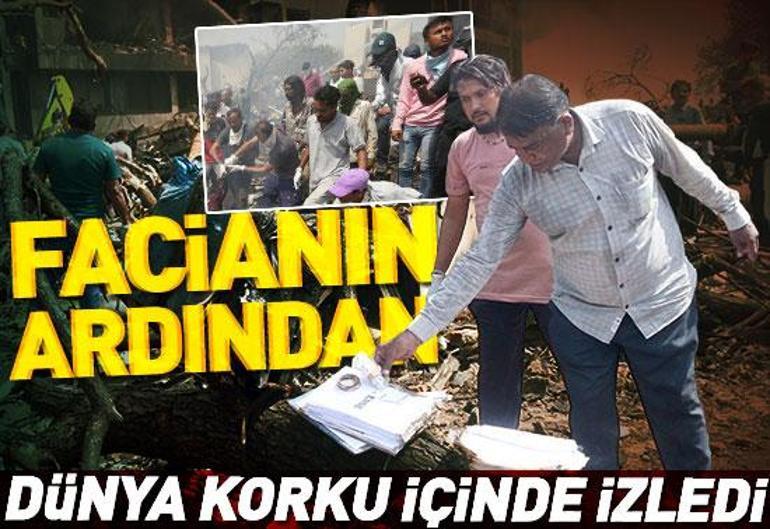 SON DAKİKA HABERİ... Hindistanda yolcu uçağı düştü İngiltereye giden uçakta 294 kişi hayatını kaybetti